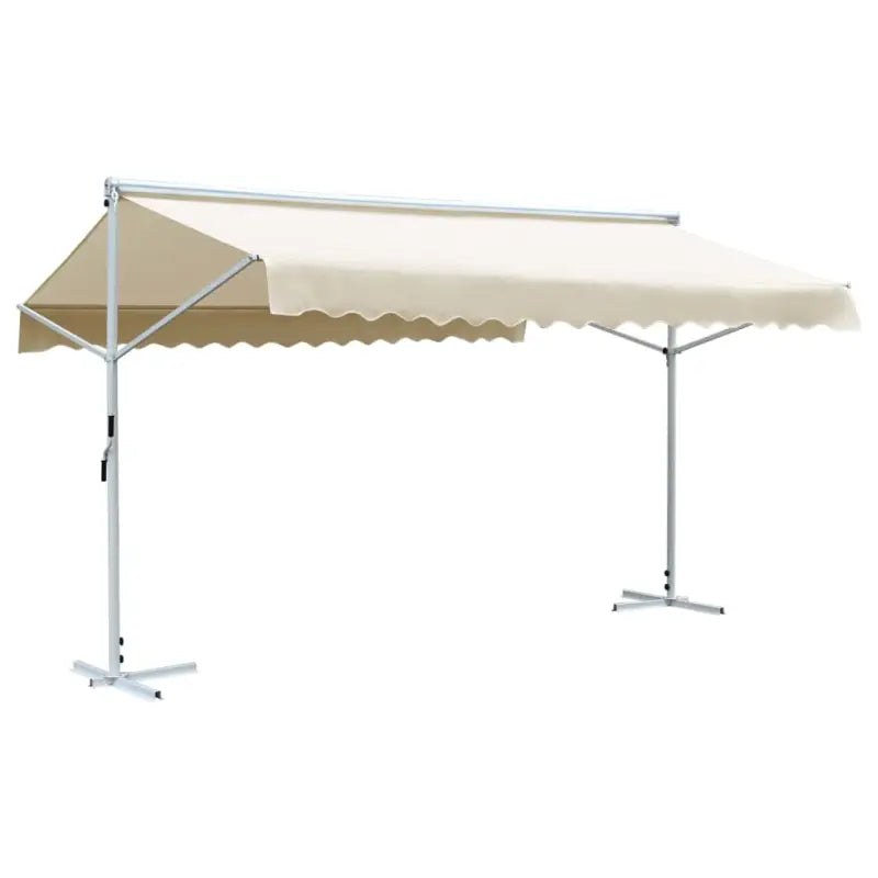 Waterdichte vrijestaande parasol voor tuin en terras - Crème / 5 x 3 m / 1 - Parasols en zonneschermen