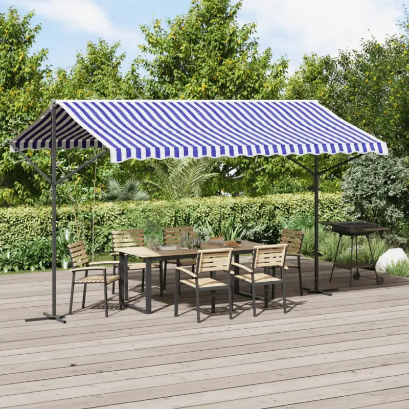 Waterdichte vrijestaande parasol voor tuin en terras - Wit / 4 x 3 m / 1 - Parasols en zonneschermen