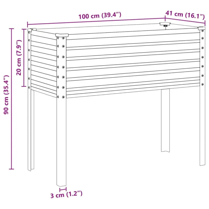 Weervast staal plantenbak voor tuin balkon en terras decoratie - Bloempotten & plantenbakken