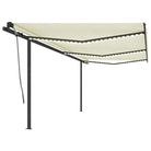 Wees voorzichtig met de buitenluifel van gepoedercoat aluminium - Crème / 6 x 3 m / 1 - Zonwering