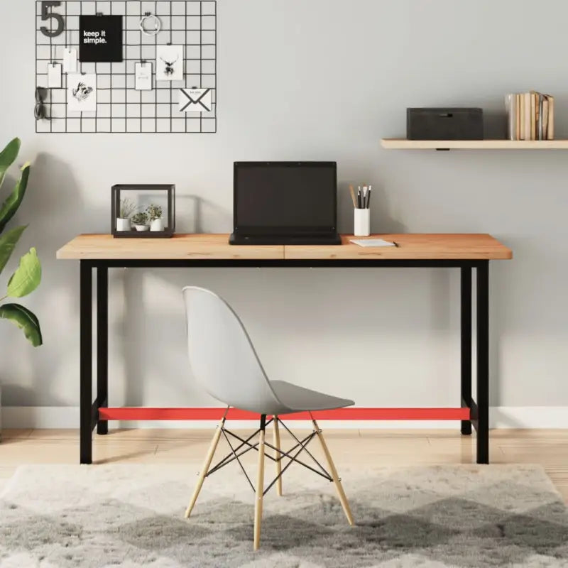 Werkbank met massief beukenhout en groot werkgebied voor doe-het-zelf projecten - 150 x 55 x 81.5 cm / 1 - Werkbanken