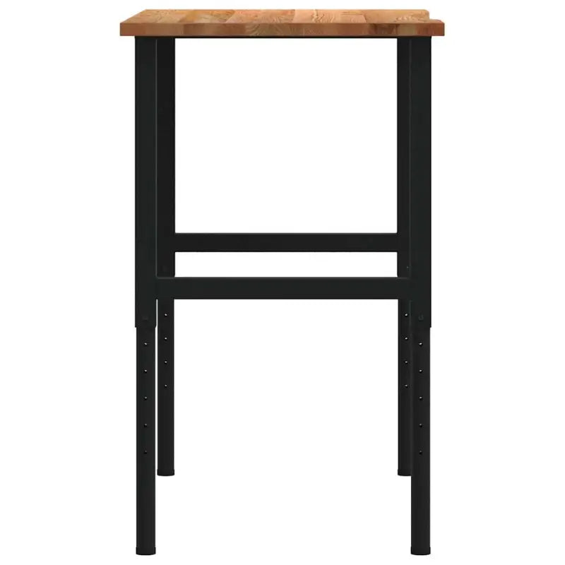 Werkbank van massief eikenhout en gepoedercoat metaal met groot werkgebied - Werkbanken