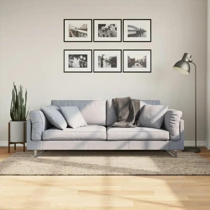 Zacht vloerkleed van polyester getest op schadelijke stoffen - Beige / 100 x 200 cm - Vloerkleden