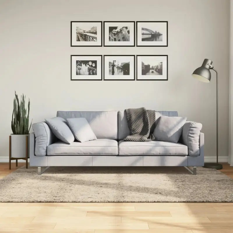 Zacht vloerkleed van polyester getest op schadelijke stoffen - Beige / 140 x 200 cm - Vloerkleden