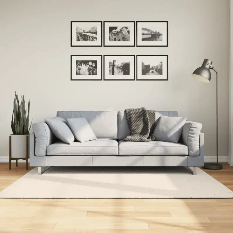 Zacht vloerkleed van polyester getest op schadelijke stoffen - Crème / 140 x 200 cm - Vloerkleden