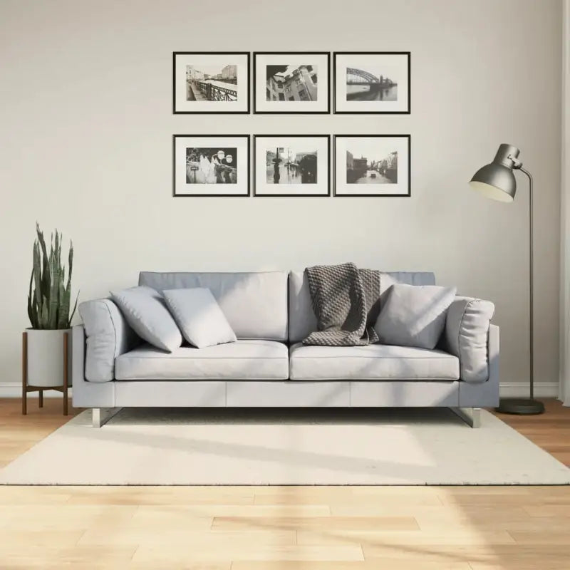 Zacht vloerkleed van polyester getest op schadelijke stoffen - Crème / 120 x 170 cm - Vloerkleden