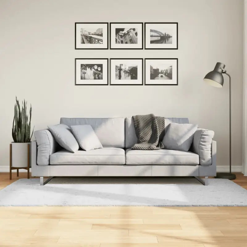 Zacht vloerkleed van polyester met STANDARD 100 op schadelijke stoffen - Grijs / 100 x 200 cm - Vloerkleden