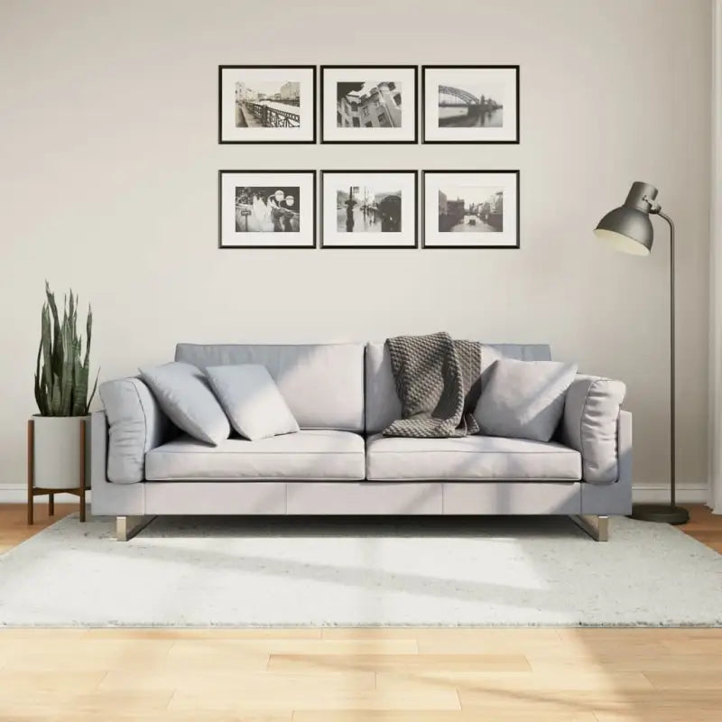 Zacht vloerkleed van polyester met STANDARD 100 op schadelijke stoffen - Crème / 140 x 200 cm - Vloerkleden