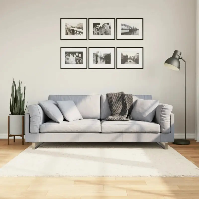 Zacht vloerkleed van polyester met STANDARD 100 op schadelijke stoffen - Beige / 160 x 160 cm - Vloerkleden