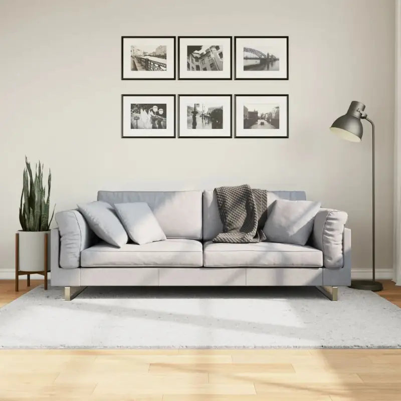 Zacht vloerkleed van polyester met STANDARD 100 op schadelijke stoffen - Grijs / 140 x 200 cm - Vloerkleden