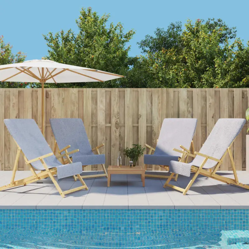 Zachte en comfortabele strandhanddoek voor strand en vakantie - Grijs / 60 x 135 cm / 4 - Strandlakens