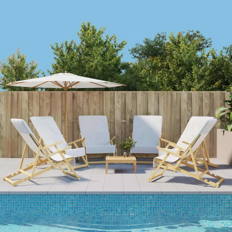 Zachte en comfortabele strandhanddoek voor strand en vakantie - Wit / 60 x 135 cm / 6 - Strandlakens