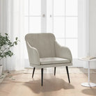 Zachte fluwelen fauteuil voor ultiem ontspanning na een drukke dag - Lichtgrijs / 1 - Fauteuils & Relaxfauteuils