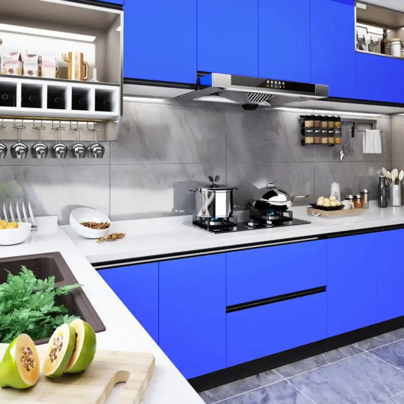 Zelfklevende meubelfolie voor een frisse look in je interieur - hoogglans blauw / 1 - Ruitenfolie
