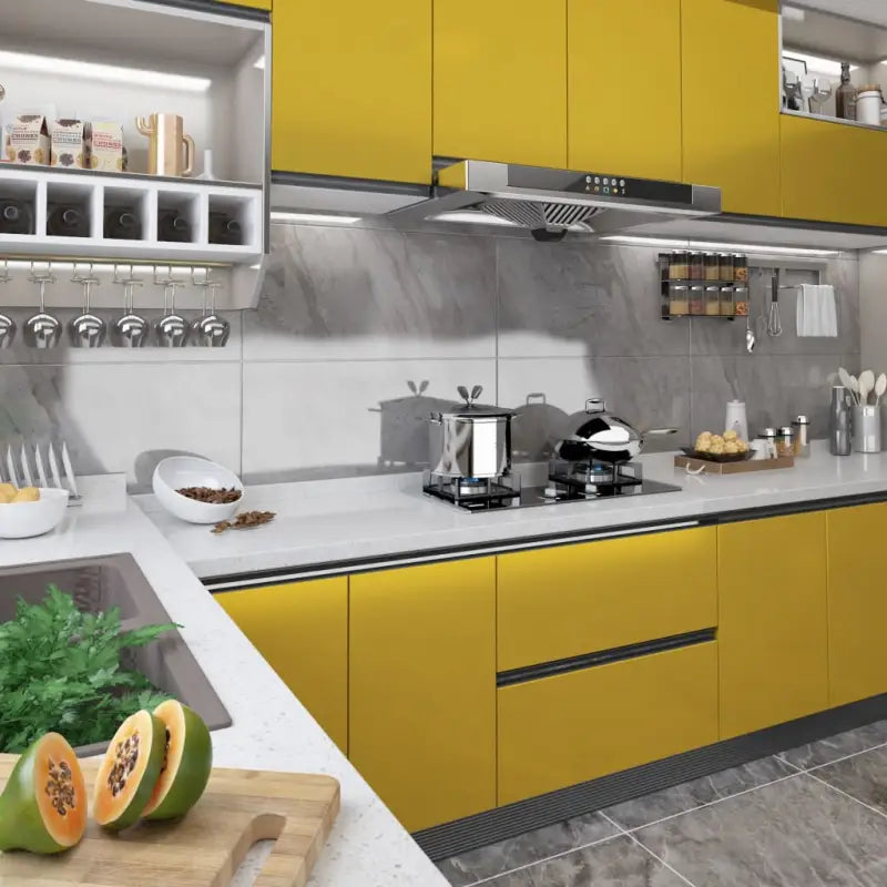 Zelfklevende meubelfolie voor een frisse look in je interieur - hoogglans goudkleurig / 1 - Ruitenfolie