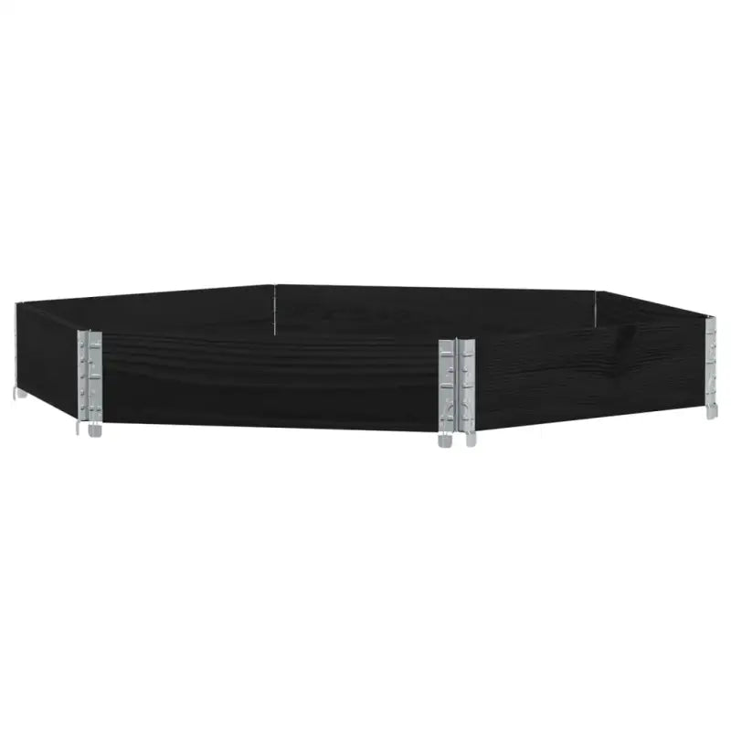 Zeshoekige verhoogde plantenbak van massief grenenhout met gegalvaniseerde scharnieren - Bloempotten & plantenbakken