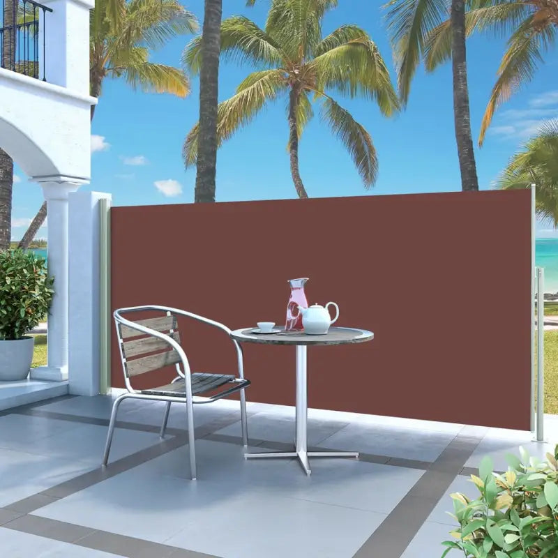 Zijscherm voor privacy en bescherming op terras en balkon - Bruin / 140 x 300 cm / 1 - Parasols en zonneschermen