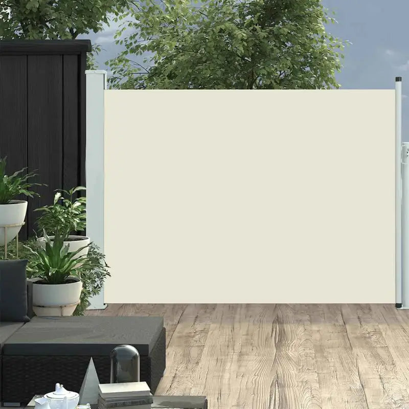 Zijscherm voor privacy en bescherming op terras en balkon - Crème / 100 x 500 cm / 1 - Parasols en zonneschermen