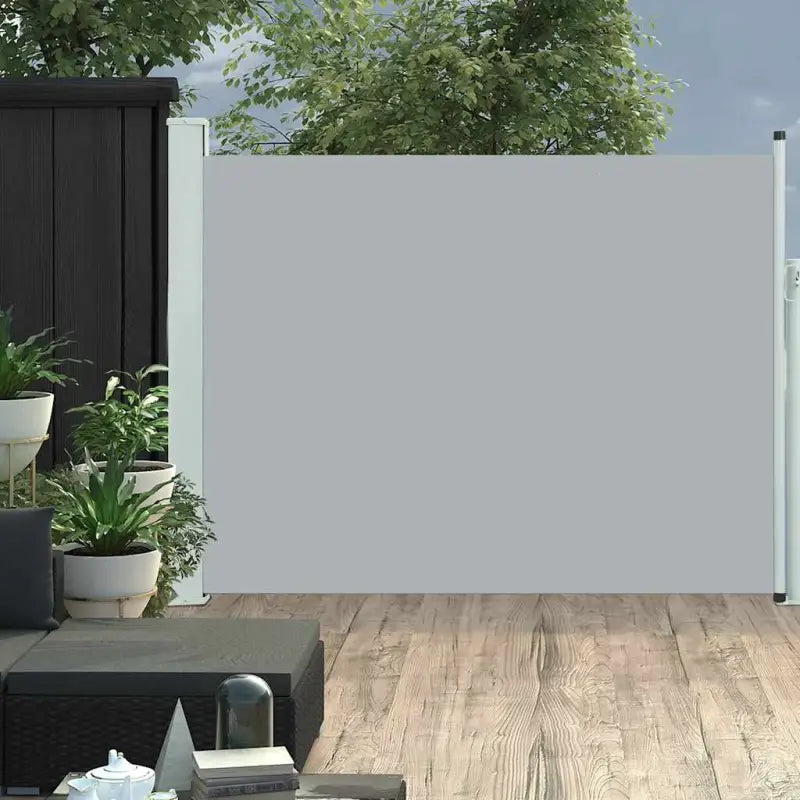 Zijscherm voor privacy en bescherming op terras en balkon - Grijs / 140 x 500 cm / 1 - Parasols en zonneschermen