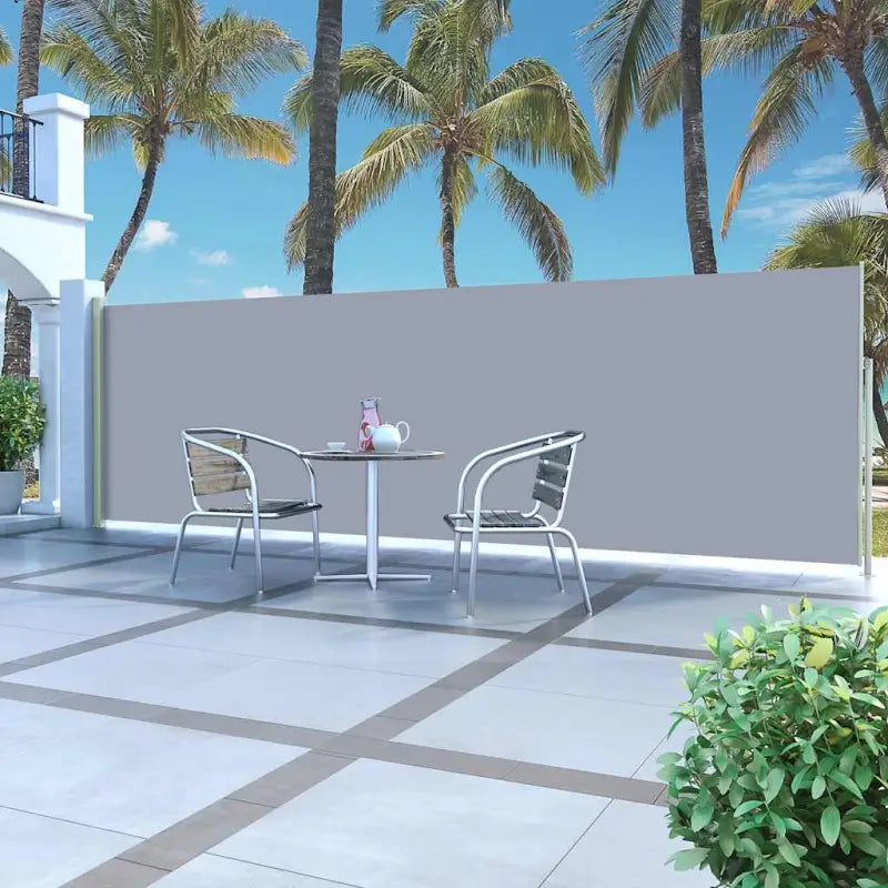 Zijscherm voor privacy en bescherming op terras en balkon - Grijs / 160 x 500 cm / 1 - Parasols en zonneschermen