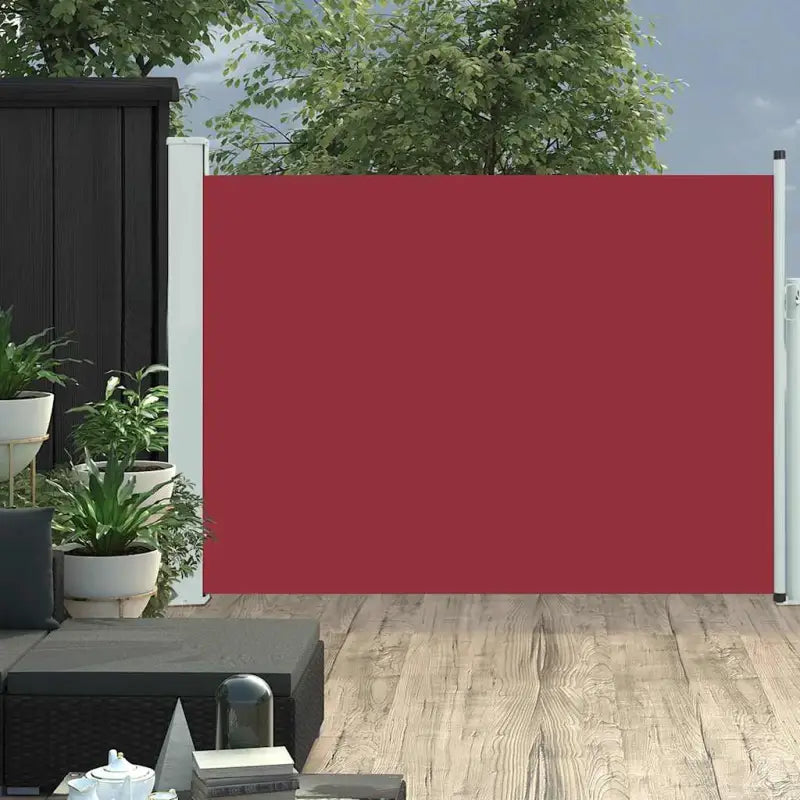 Zijscherm voor privacy en bescherming op terras en balkon - Rood / 100 x 500 cm / 1 - Parasols en zonneschermen