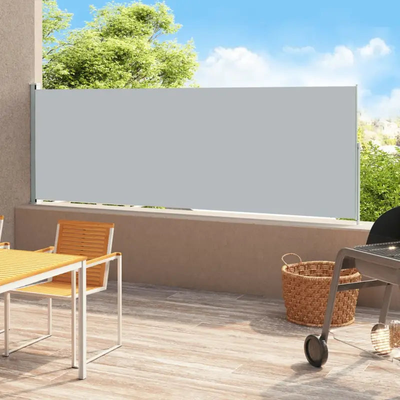 Zijscherm voor terras en balkon met privacy en windbescherming - Grijs / 180 x 500 cm / 1 - Parasols en zonneschermen