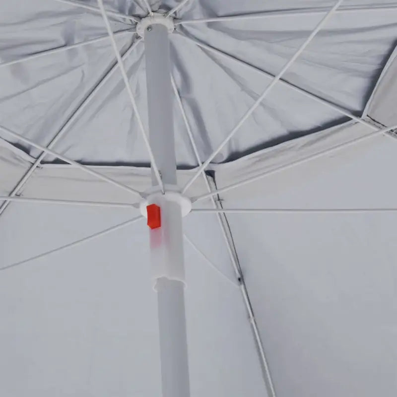 Zilverkleurige coating strandparasol met stalen frame voor UV-bescherming - Parasols en zonneschermen