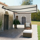 Zonwering Luifelpaalset voor ondersteuning en schaduw in tuin of terras - Antraciet / 600 x 245 cm / 1 - Zonwering