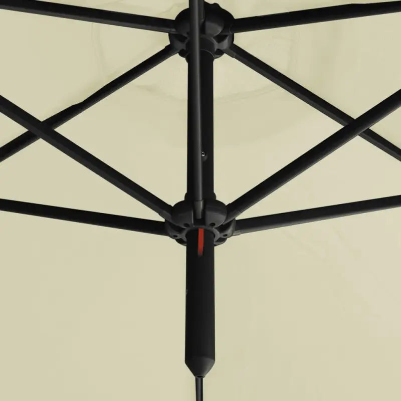Zorg ervoor dat je beschutting hebt met deze dubbele parasol met stevige stalen paal - Parasols en zonneschermen