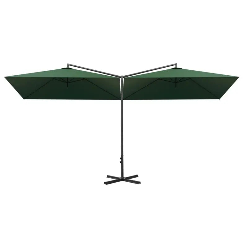 Zorg ervoor dat je schaduw hebt met een dubbele parasol met stevige stalen paal - Parasols en zonneschermen