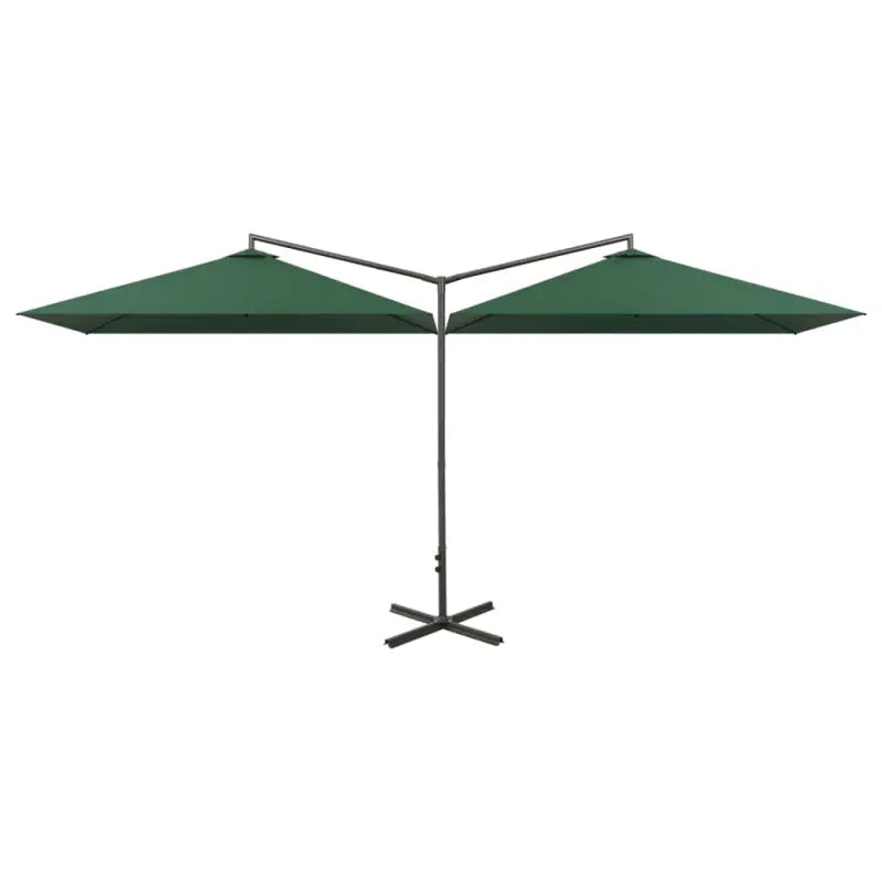 Zorg ervoor dat je schaduw hebt met een dubbele parasol met stevige stalen paal - Parasols en zonneschermen
