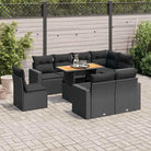 Zwart gepoedercoat stalen loungeset met waterdichte tas voor buiten - Tuinsets