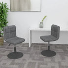Zwart gepoedercoate draaibare eetkamerstoelen met fluweel bekleding - Donkergrijs / 2 - Eetkamerstoelen
