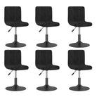 Zwart gepoedercoate draaibare eetkamerstoelen met fluweel bekleding - Zwart / 6 - Eetkamerstoelen