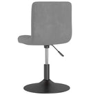 Zwart gepoedercoate draaibare eetkamerstoelen met fluweel bekleding - Eetkamerstoelen
