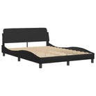 Zwart Liedbed met LED-verlichting en multiplex lattenbodem - Bedden & bedframes