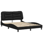 Zwart Liedbed met LED-verlichting en multiplex lattenbodem - Bedden & bedframes