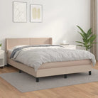 Zwart materiaal bed met schuim vulling en ideale afmetingen - Cappuccino / 140 x 200 cm / Effen ontwerp - Bedden &