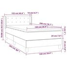 Zwart materiaal bed met schuim vulling en ideale afmetingen - Bedden & bedframes