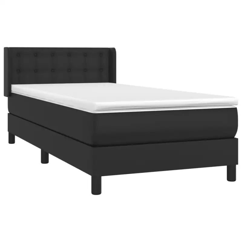 Zwart materiaal bed met schuim vulling en ideale afmetingen - Bedden & bedframes
