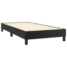 Zwart materiaal bed met schuim vulling en ideale afmetingen - Bedden & bedframes