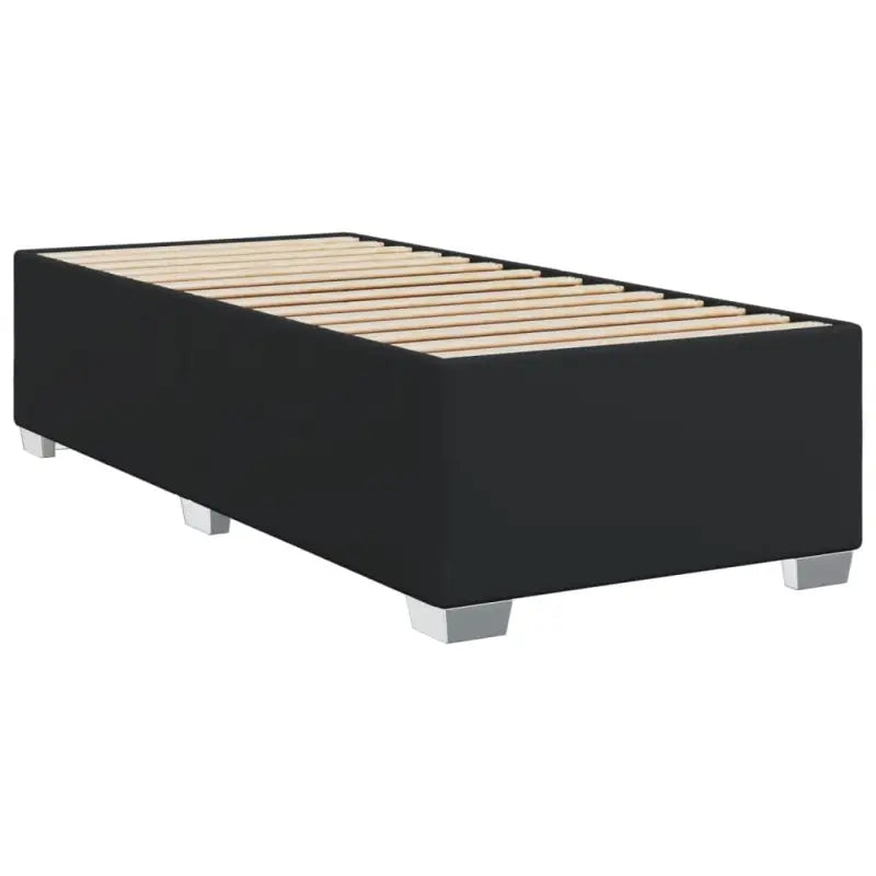 Zwart materiaal boxspringbed met hoogte verstelbaar en schuim afmetingen - enkele maat / knoppwn - Bedden & bedframes