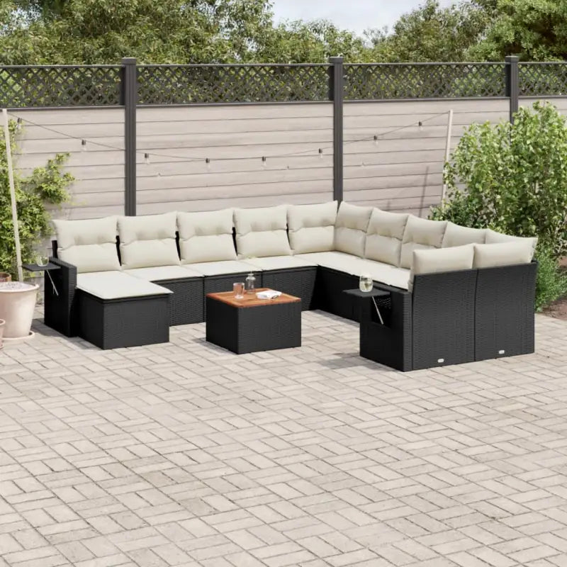 Zwart materiaal loungeset in gepoedercoat staal met comfortabele afmetingen - Tuinsets