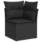 Zwart materiaal loungeset met gepoedercoat staal en afmetingen perfect voor je tuin - Tuinsets