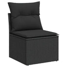 Zwart materiaal loungeset met gepoedercoat staal en afmetingen perfect voor je tuin - Tuinsets