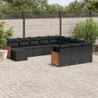 Zwart materiaal Loungeset met gepoedercoat staal en afmetingen - Zwart / Zonder tafel - Tuinsets