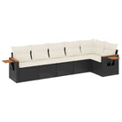 Zwart materiaal loungeset met gepoedercoat staal en comfortabele afmetingen - Tuinsets