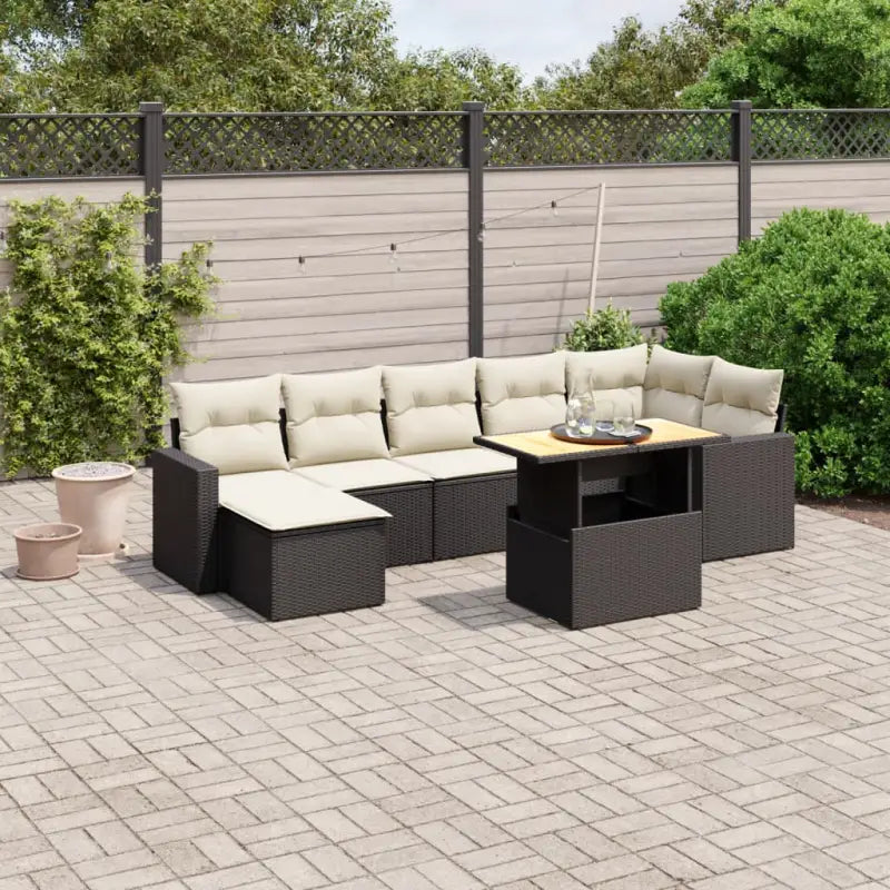 Zwart materiaal loungeset met gepoedercoat staal en perfecte afmetingen - Tuinsets