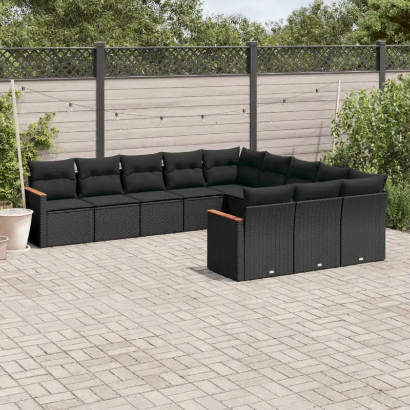 Zwart materiaal loungeset met gepoedercoat staal en waterdichte tas - Zwart / Zonder tafel - Tuinsets