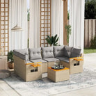 Zwart materiaal loungeset met gepoedercoat staal en waterdichte tas - Beige en grijs - Tuinsets